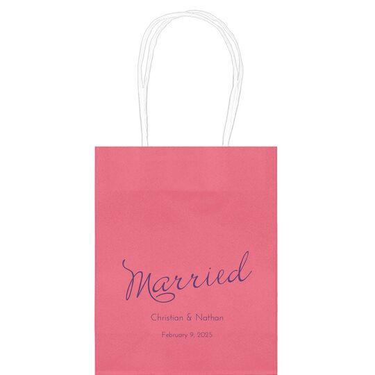 Expressive Script Married Mini Twisted Handled Bags